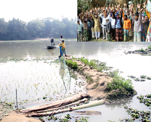 নান্দাইলে সুখাইজুরি নদীর খেয়া ঘাটেই  ব্রীজ নির্মাণের দাবী এলাকাবাসীর media image